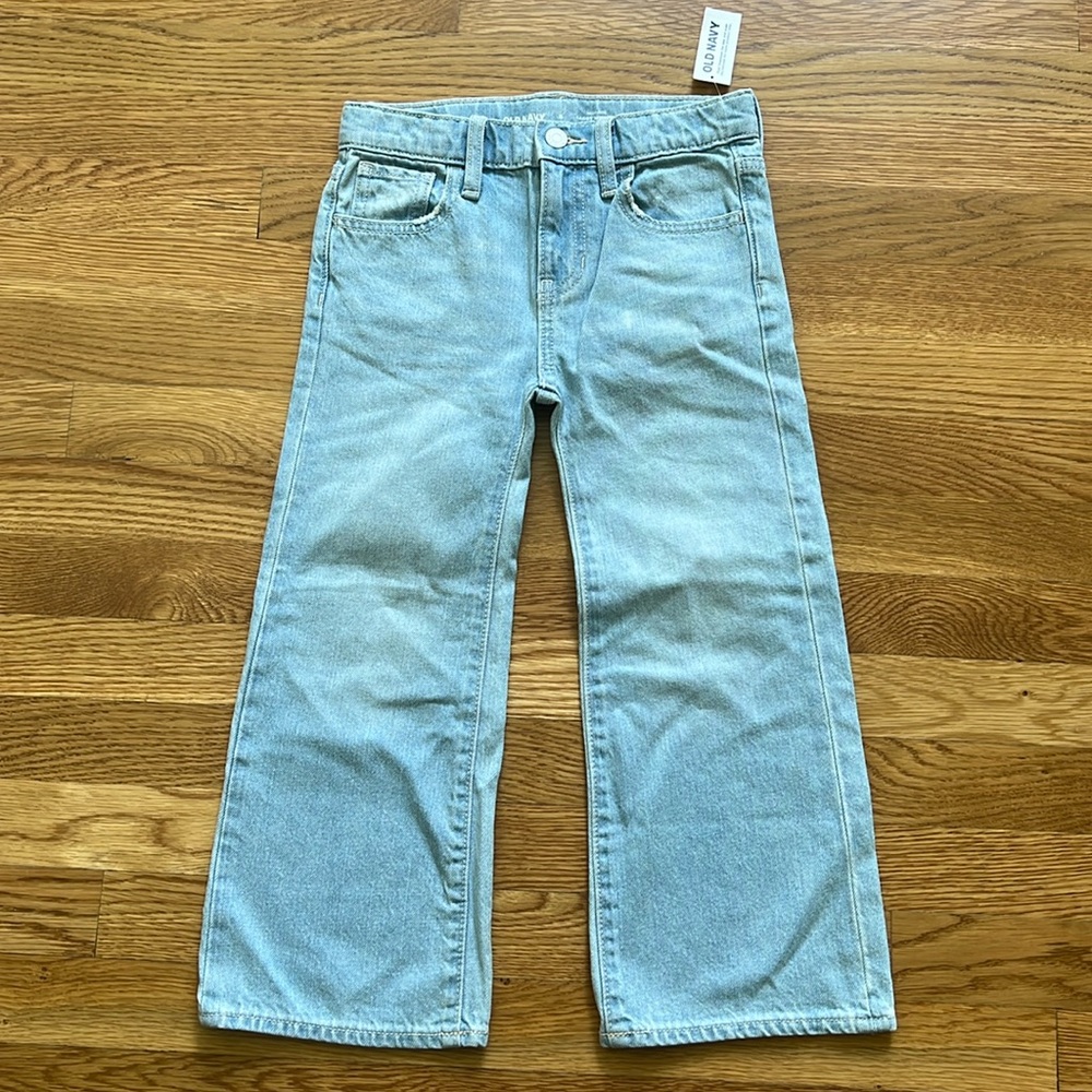 NWT High Rise Baggy Wide Leg Girls Jeans-Size 6
